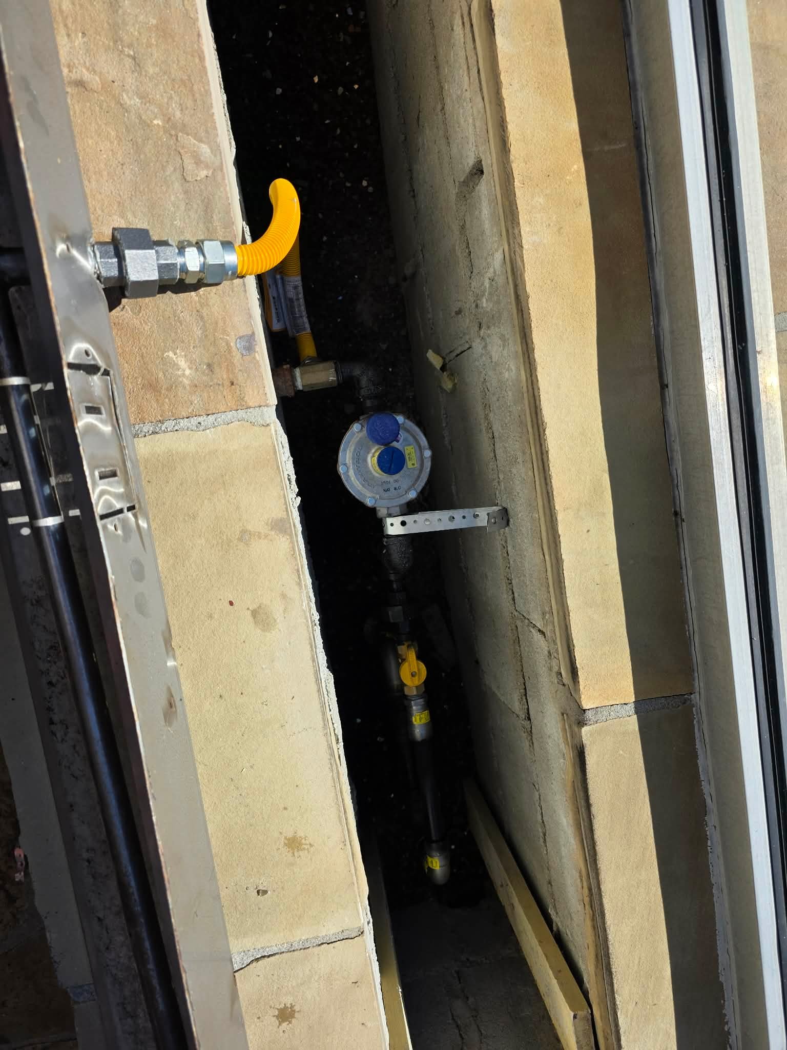 Ext Natural Gas Line Install 1 plumbing work photo by Burcham's Plumbing, licensed plumber Yadkinville NC and Piedmont Triad
