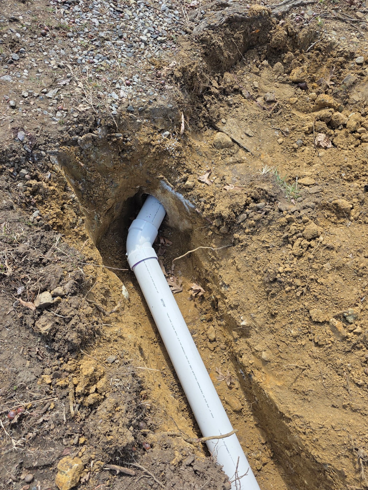 Ext Underground Pipeline Concealment 1 plumbing work photo by Burcham's Plumbing