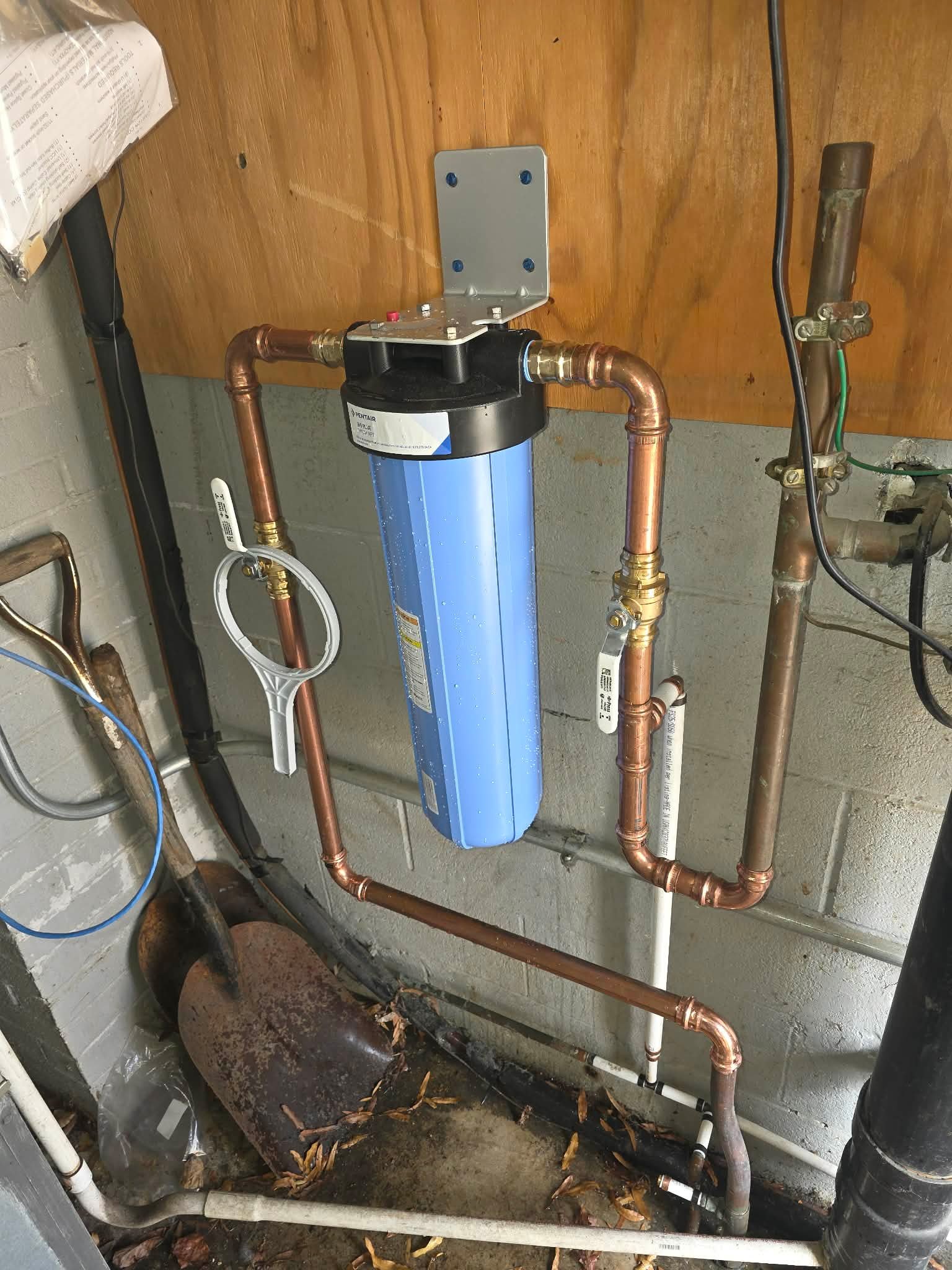 Int Copper Water Filtration System 2 plumbing work photo by Burcham's Plumbing, licensed plumber Yadkinville NC and Piedmont Triad