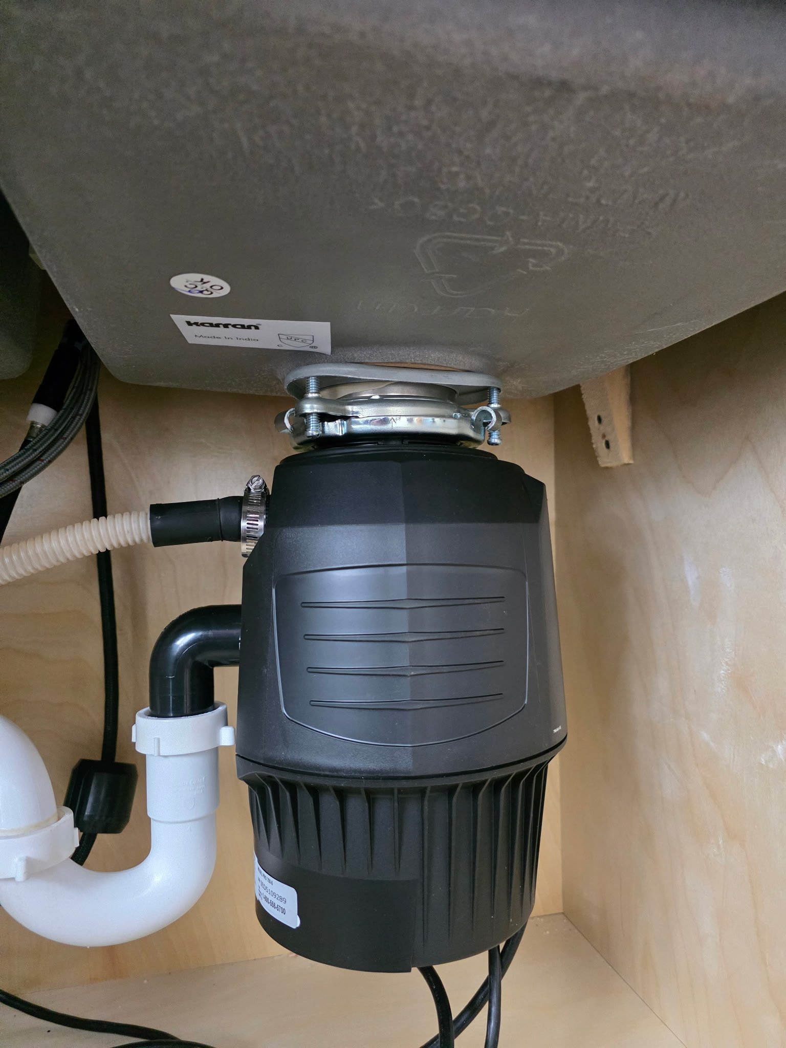 Int Garbage Disposal 1 plumbing work photo by Burcham's Plumbing