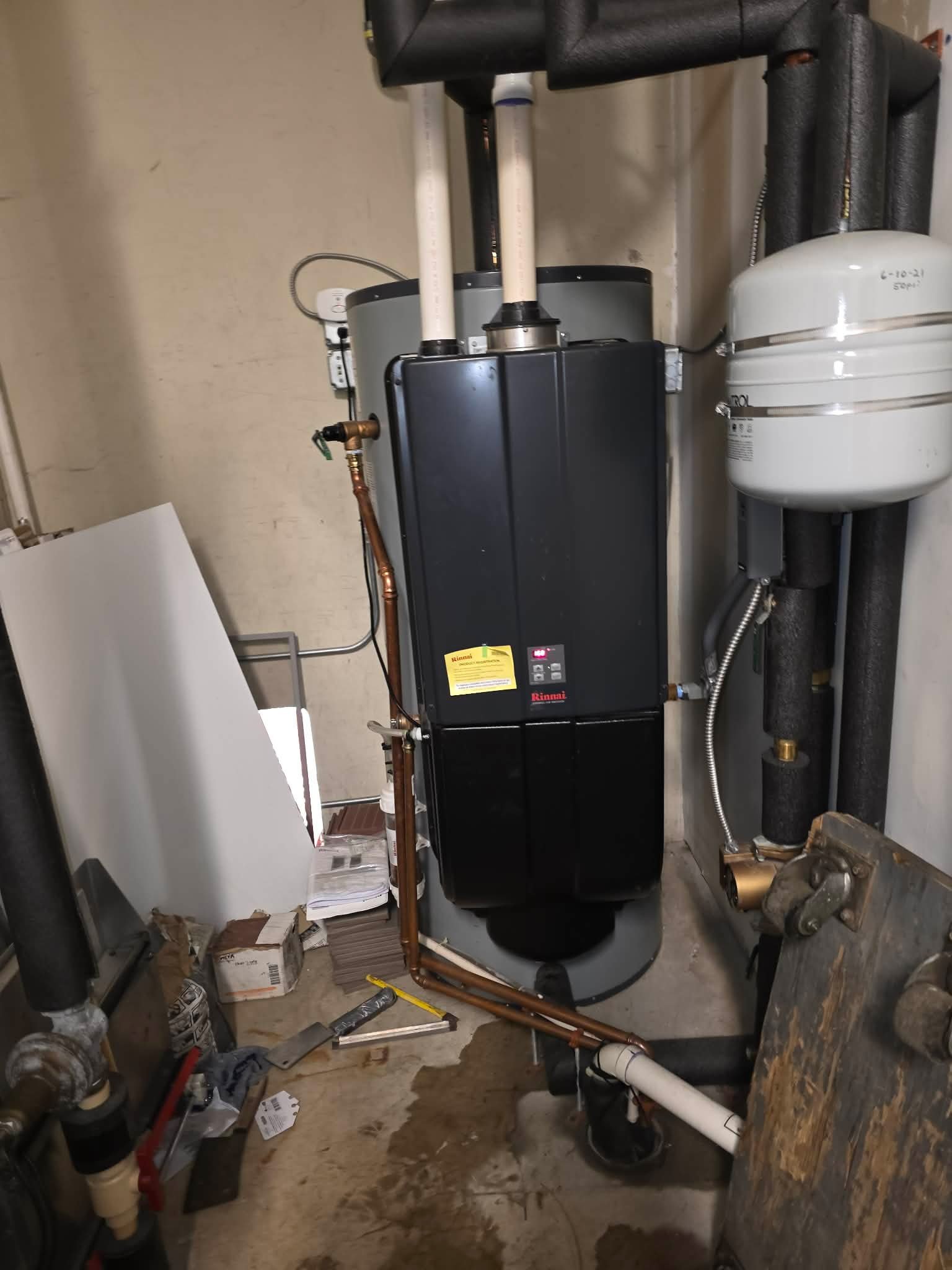 Int Hybrid Water Heating System 2 plumbing work photo by Burcham's Plumbing
