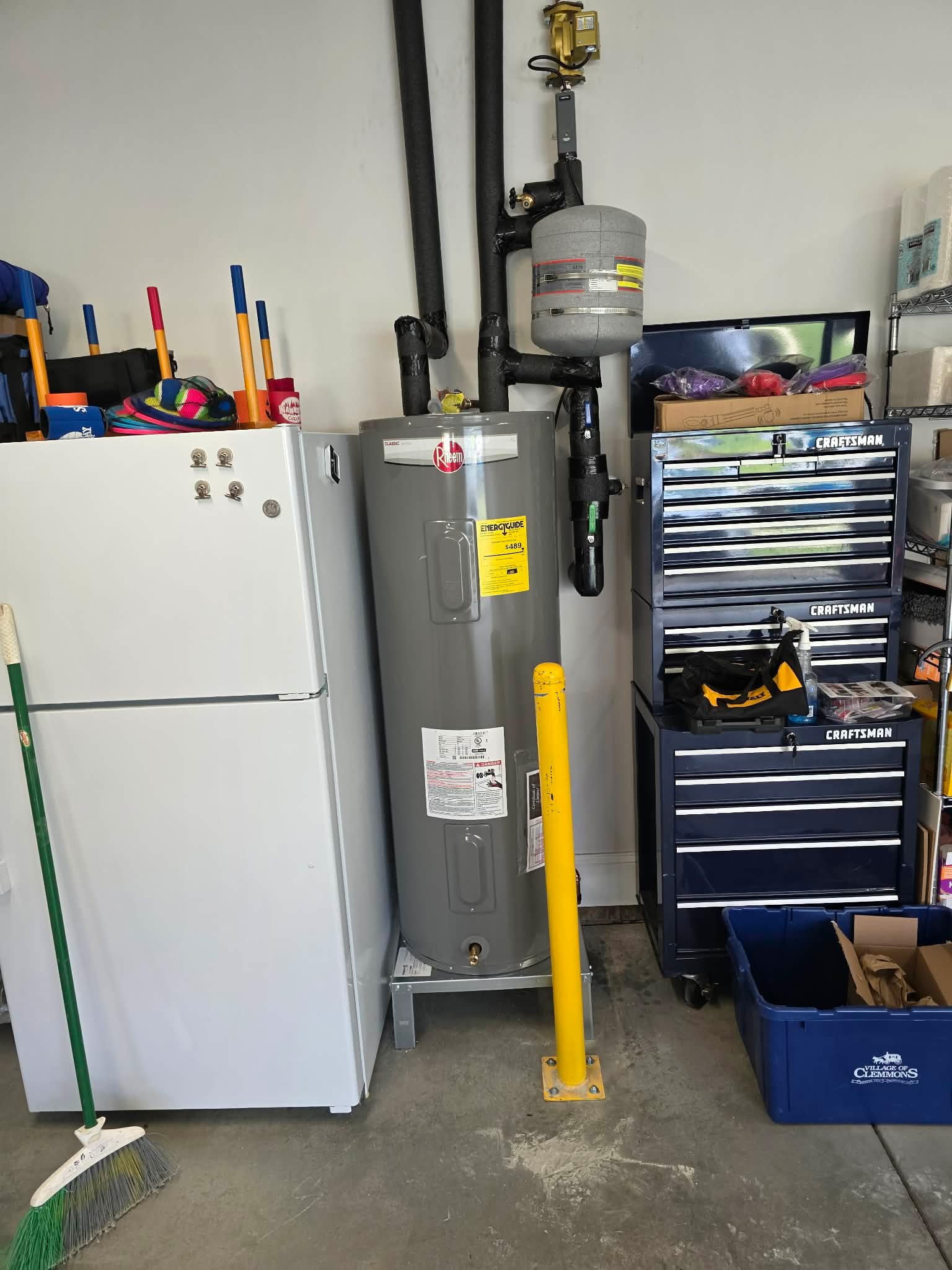Int Residential Water Heater 3 plumbing work photo by Burcham's Plumbing, licensed plumber Yadkinville NC and Piedmont Triad