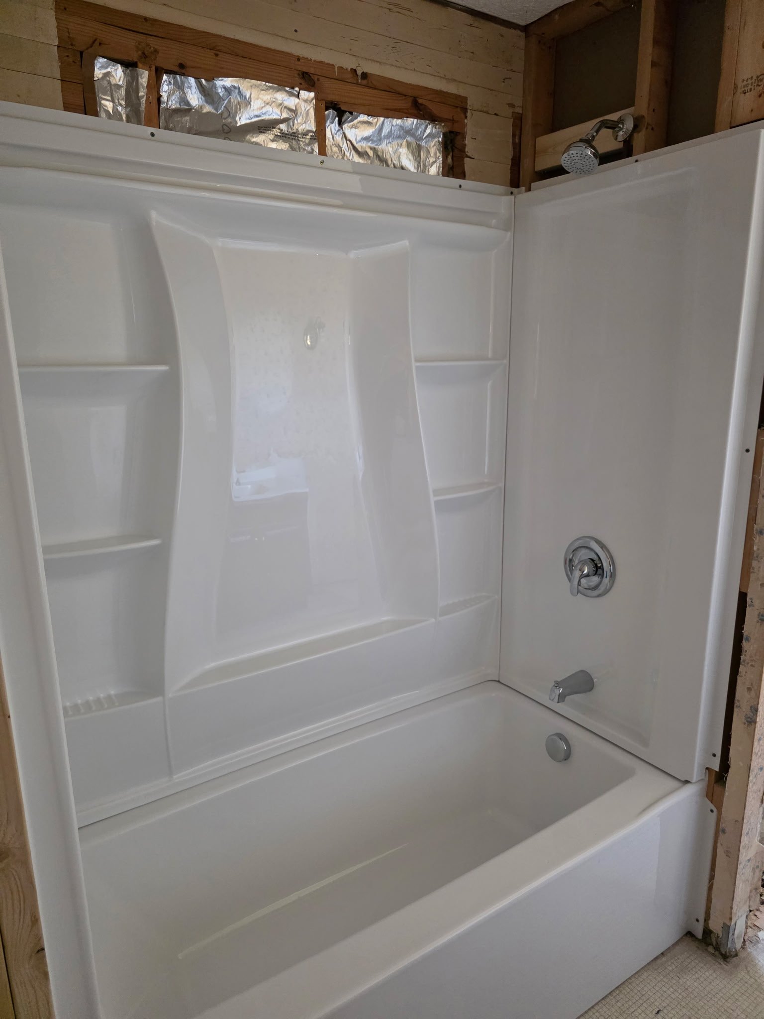 Int Shower Bath Installaltion 2 plumbing work photo by Burcham's Plumbing