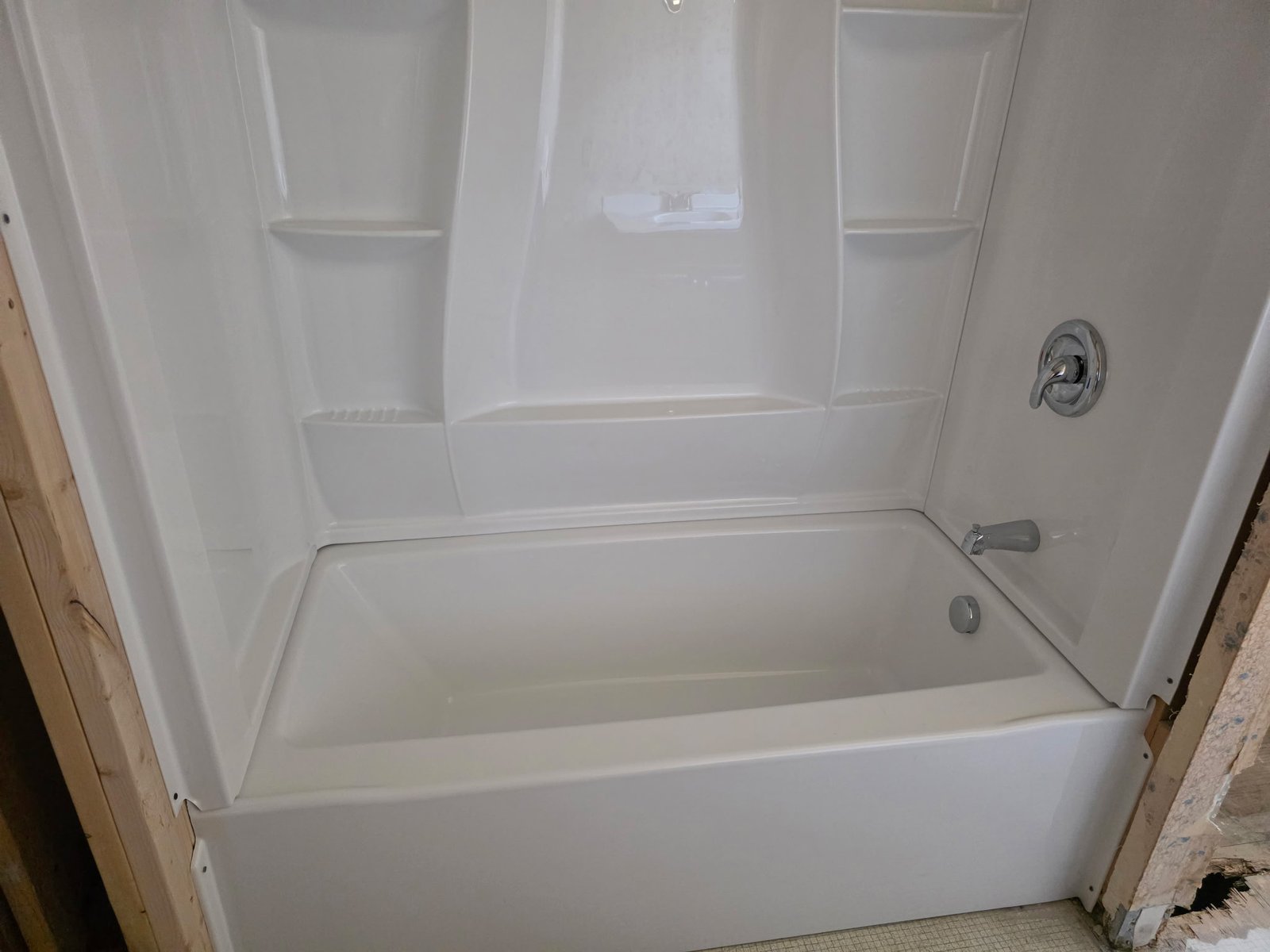 Int Shower Bath Installation 1 plumbing work photo by Burcham's Plumbing