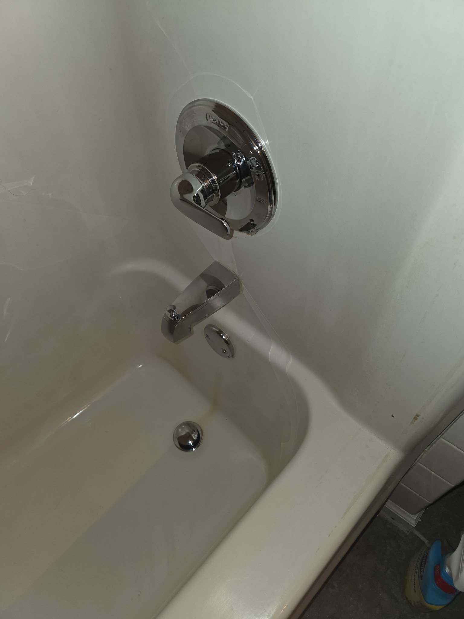 Int Shower Valve Bath Faucet Install 1 plumbing work photo by Burcham's Plumbing, licensed plumber Yadkinville NC and Piedmont Triad