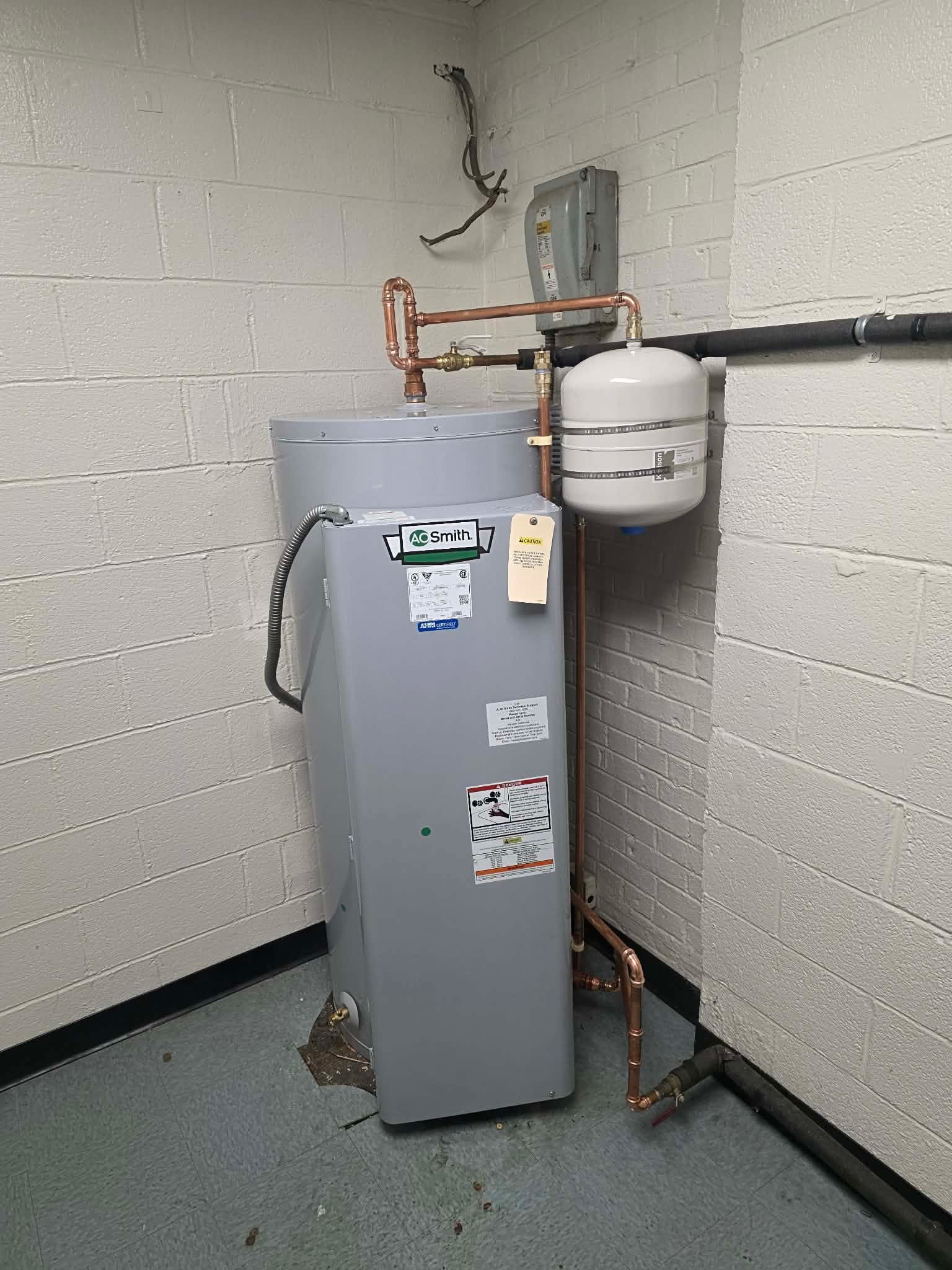 Int Water Heater Expansion Tank 2 plumbing work photo by Burcham's Plumbing